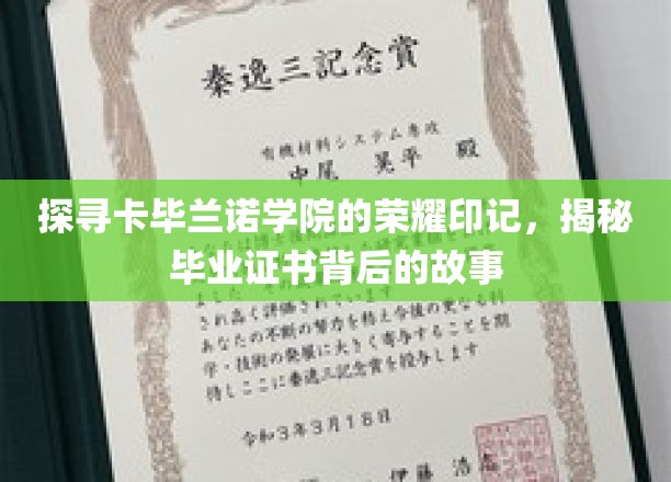揭开卡毕兰诺学院毕业证书中的神秘荣耀之谜