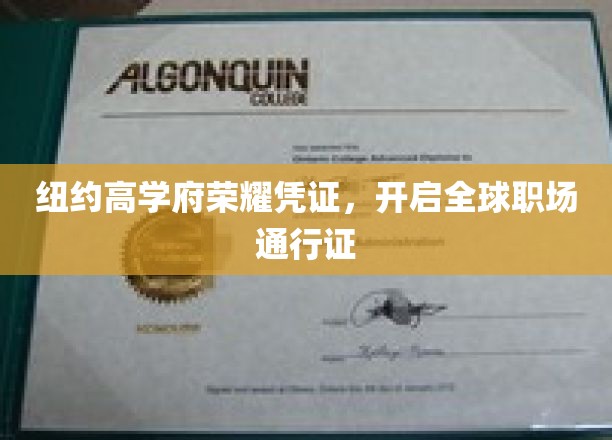 纽约高学府荣耀凭证，开启全球职场通行证