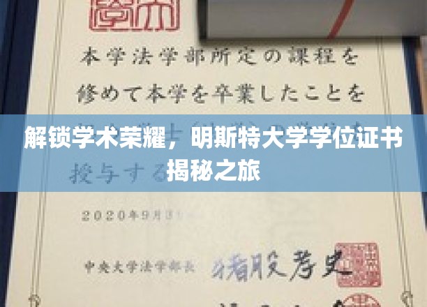 解锁学术荣耀，明斯特大学学位证书揭秘之旅
