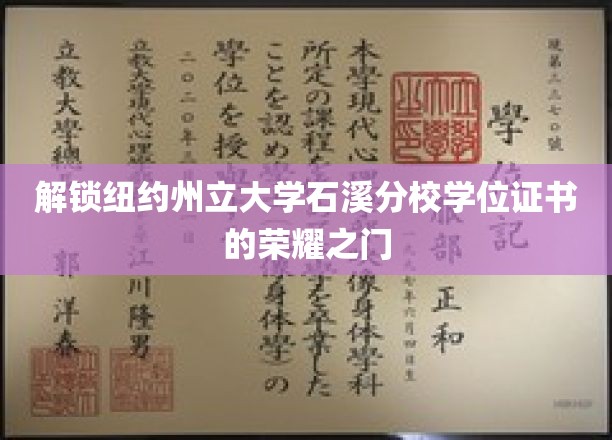 解锁纽约州立大学石溪分校学位证书的荣耀之门