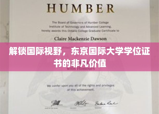 解锁国际视野，东京国际大学学位证书的非凡价值