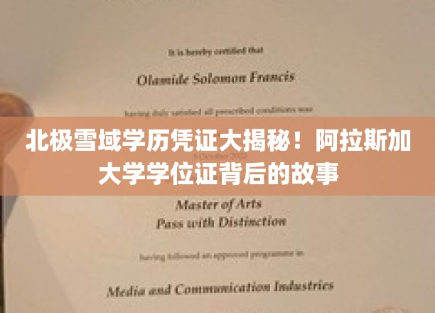 北极雪域学历凭证大揭秘！阿拉斯加大学学位证背后的故事