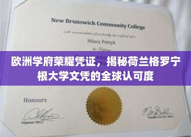欧洲精英教育象征，荷兰格罗宁根大学文凭的国际公信力探秘