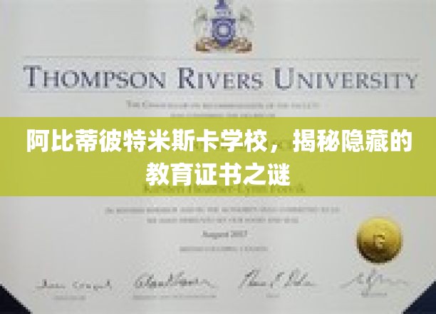 揭开阿比蒂彼特米斯卡学校神秘教育证书背后的秘密
