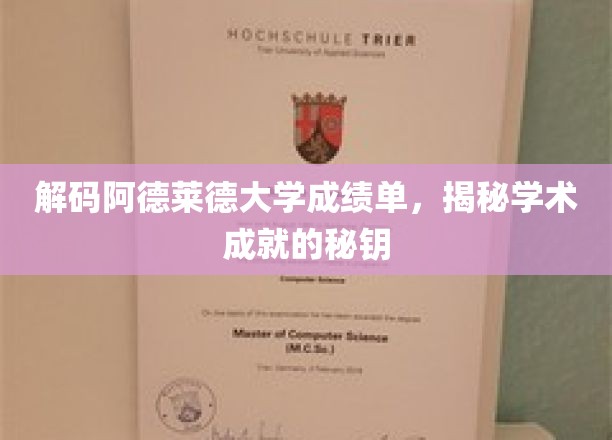 解码阿德莱德大学成绩单，解锁学术成就的密码门