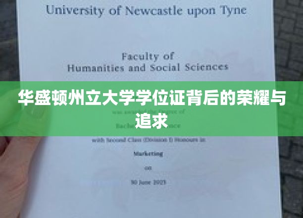 华盛顿州立大学学位证，成就背后的辉煌征程