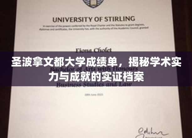 揭开圣波拿文都大学卓越学术成就的秘密档案