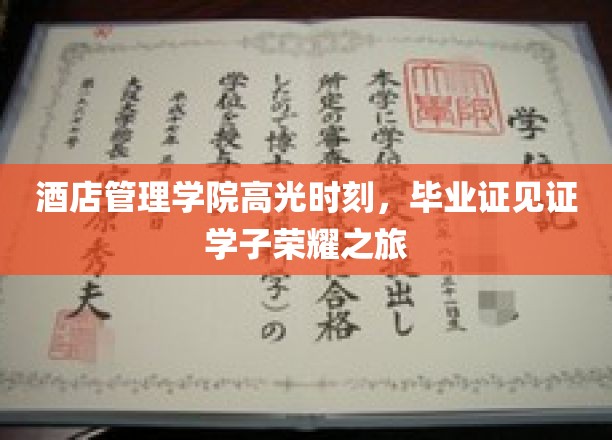酒店管理精英荣耀启航，毕业证书映照青春辉煌