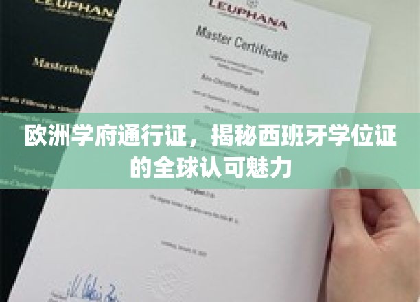 欧洲知识通行证，西班牙学位在全球的璀璨认可之光