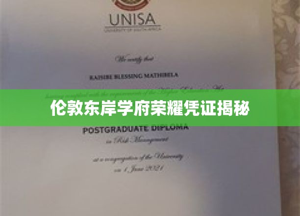 伦敦东岸学府荣耀凭证揭秘