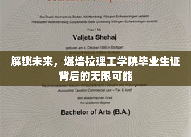 解锁未来，堪培拉理工学院毕业生证背后的无限可能