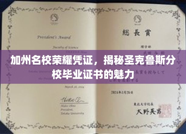 探寻加州圣克鲁斯分校毕业证书背后的荣耀之光