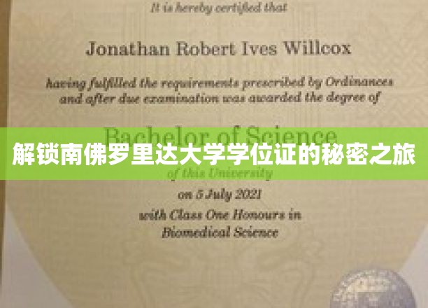探秘南佛罗里达大学学位证背后的精彩历程