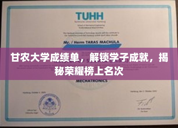 甘农学子荣耀榜，一纸成绩单背后的辉煌名次揭晓