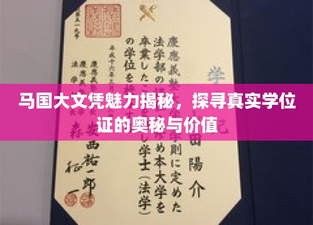 马国文凭背后，深度解析学位证的魅力和价值