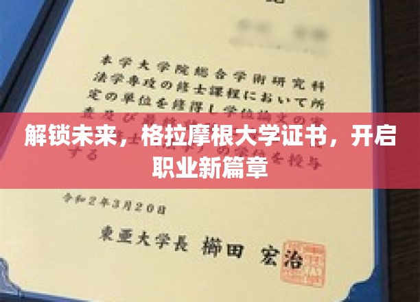 未来钥匙在手，格拉摩根大学证书助你职场飞跃