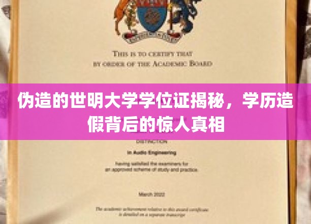 揭开虚假世明大学学位证之谜，学历作假的惊人内幕