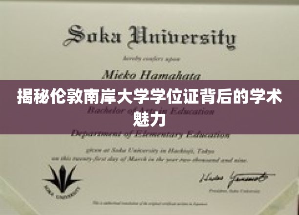 探寻伦敦南岸大学学位证书背后的学术风采