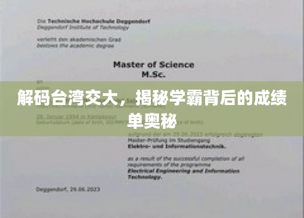 台湾交大学霸养成记，揭秘成绩单背后的秘密力量
