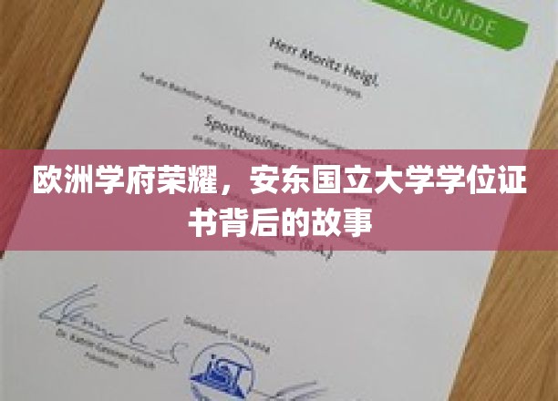 探寻安东国立大学荣耀背后的学位证书传奇