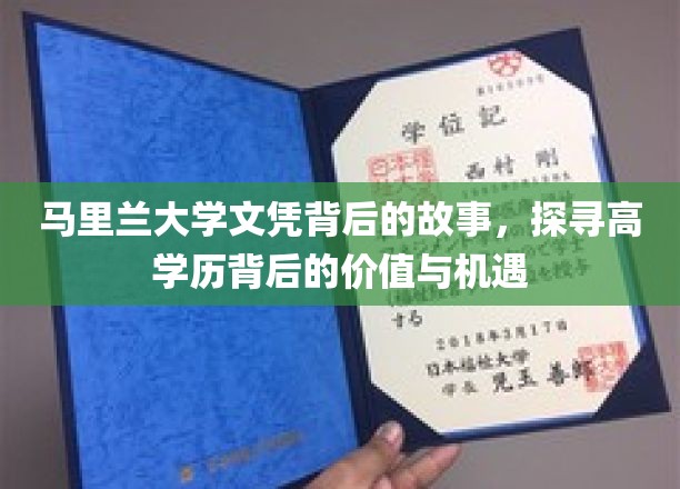 马里兰大学文凭背后的秘密，揭秘高学历的无限可能