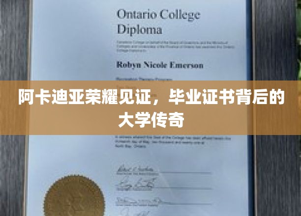 阿卡迪亚荣耀见证，毕业证书背后的大学传奇