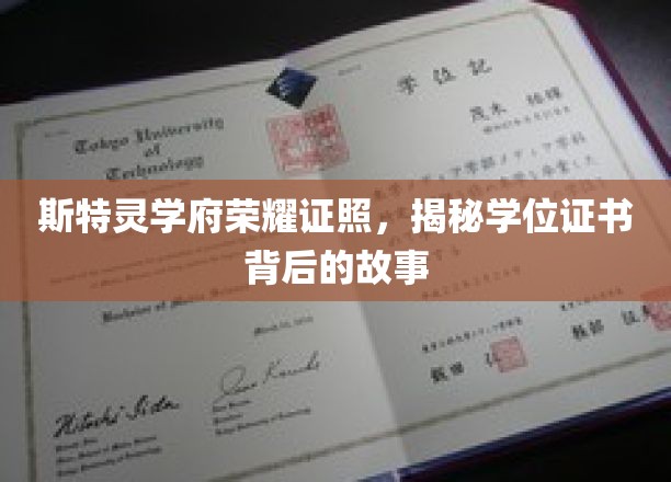斯特灵学府荣耀见证，学位证书背后的传奇历程