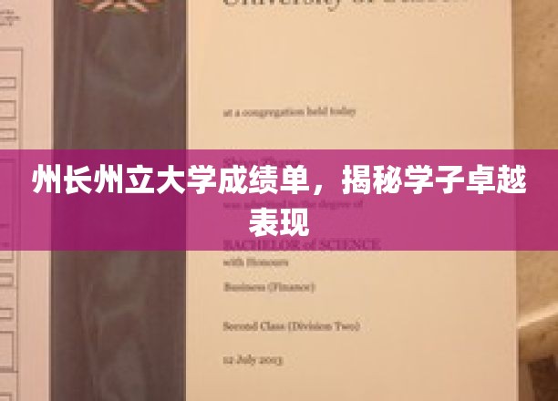 州长大学精英风采，揭秘学子非凡成就之路