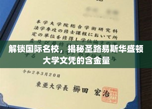 圣路易斯华盛顿大学文凭，国际视野下的含金量揭秘之旅