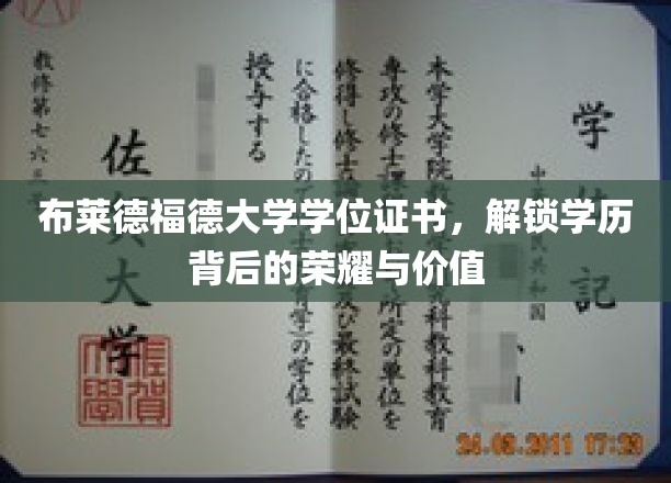 布莱德福德荣耀解锁，揭秘学位证书的深层价值与成就