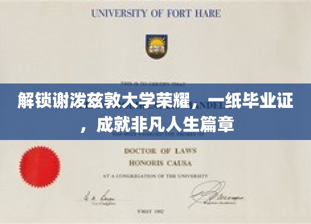 谢泼兹敦荣耀启航，毕业证书铸就非凡人生传奇