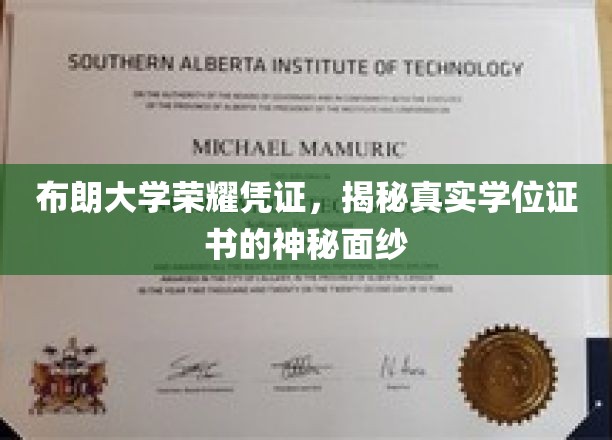 布朗大学荣耀凭证，揭开真实学位证书的神秘面纱