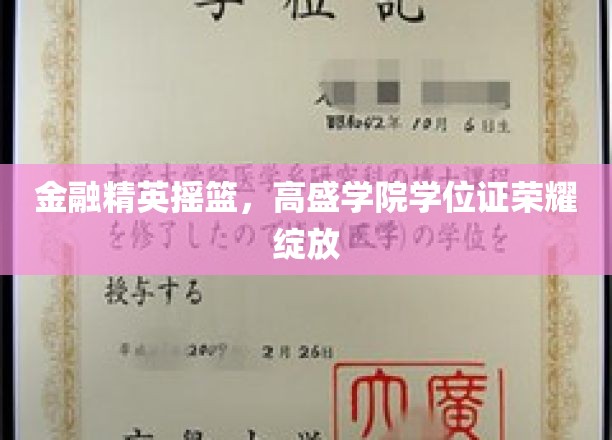 华尔街明珠，高盛学院学位荣耀映照金融未来
