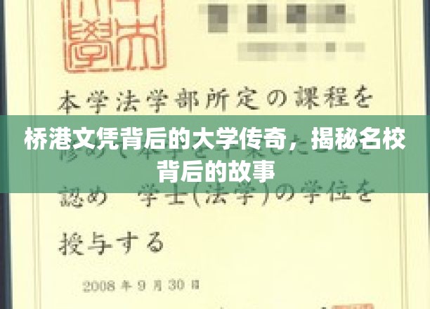 桥港名校文凭之谜，探寻名校背后的璀璨传奇