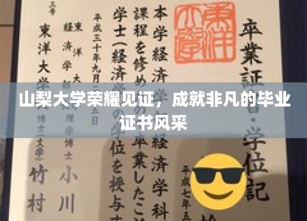 山梨大学毕业生荣耀时刻，证书风采闪耀校园巅峰