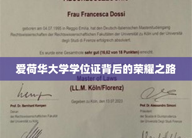 爱荷华大学学位证背后的荣耀之路