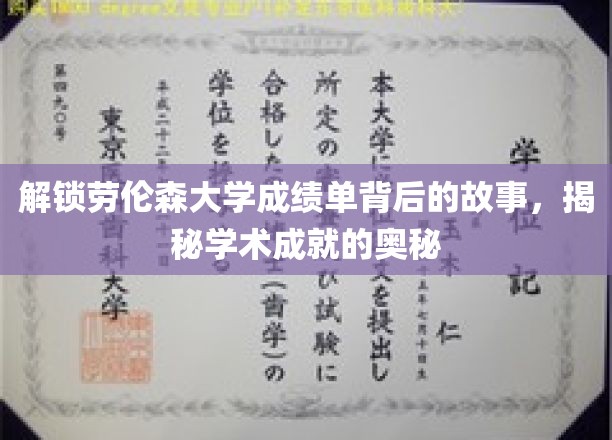 揭开劳伦森大学成绩单的神秘面纱，探寻学术卓越的真相
