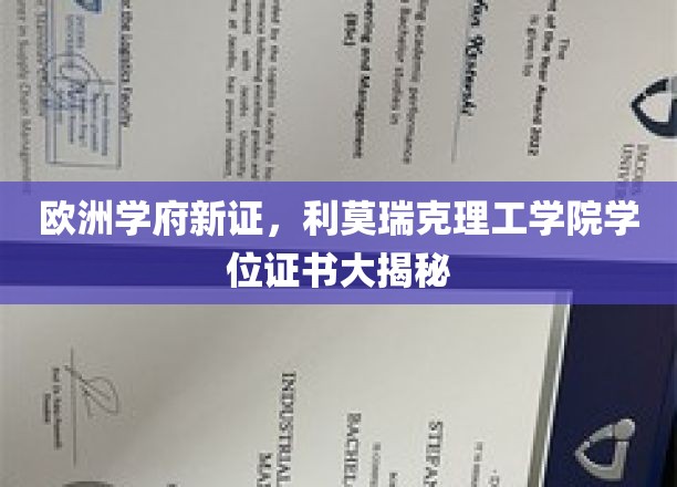 欧洲学府新证，利莫瑞克理工学院学位证书大揭秘