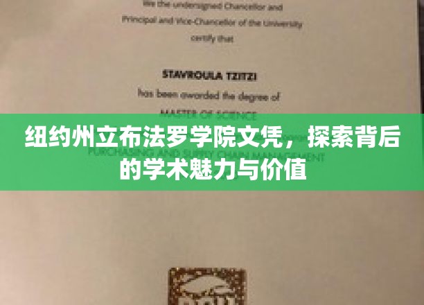 布法罗学院文凭之光，揭开学术殿堂的魅力面纱