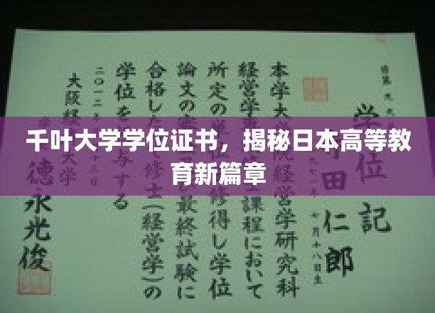 千叶大学学位证书，揭秘日本高等教育新篇章