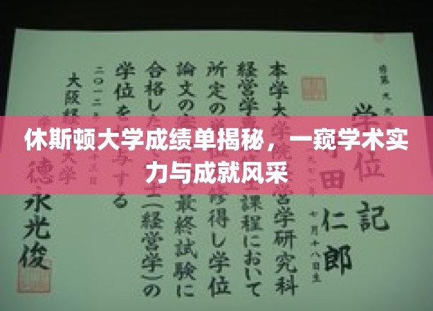 休斯顿大学成绩单背后，解码学术精英之路