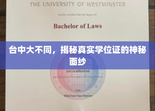台中大揭秘，揭开学位证的神秘魅力