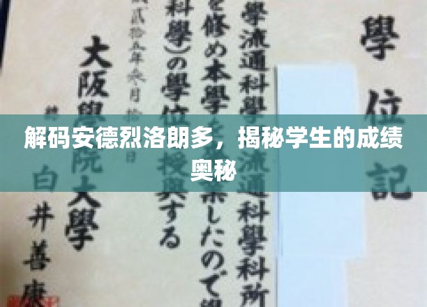 揭开学生卓越成绩背后的安德烈洛朗多密码