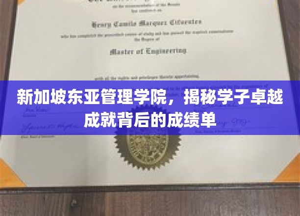 新加坡东亚管理学院，揭秘学子卓越成就背后的成绩单