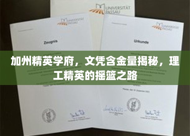 加州精英学府，文凭含金量揭秘，理工精英的摇篮之路