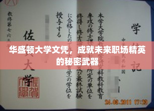 解锁职场巅峰，华盛顿大学文凭，揭秘精英养成秘籍