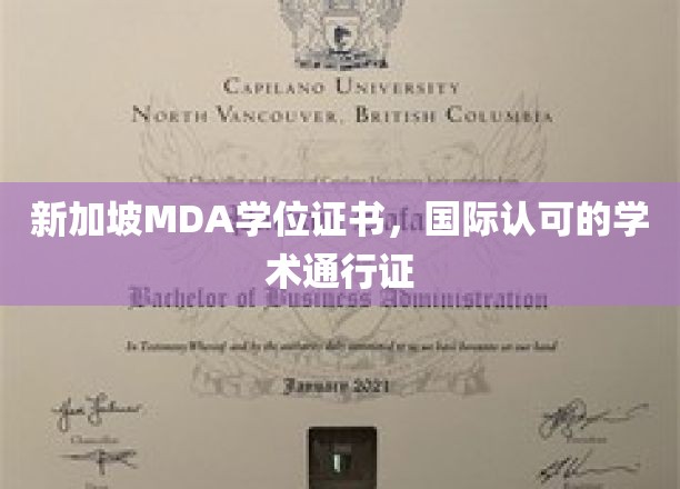 国际通行无界，新加坡MDA学位证书引领学术新里程