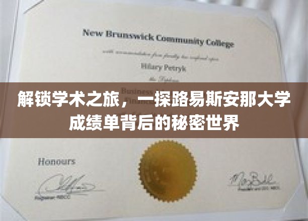 穿越学术迷雾，揭秘路易斯安那大学成绩单中的隐藏奥秘