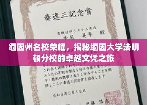 缅因州名校荣耀，揭秘缅因大学法明顿分校的卓越文凭之旅