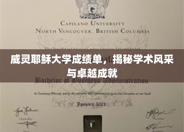 威灵耶稣大学成绩单，揭秘学术风采与卓越成就